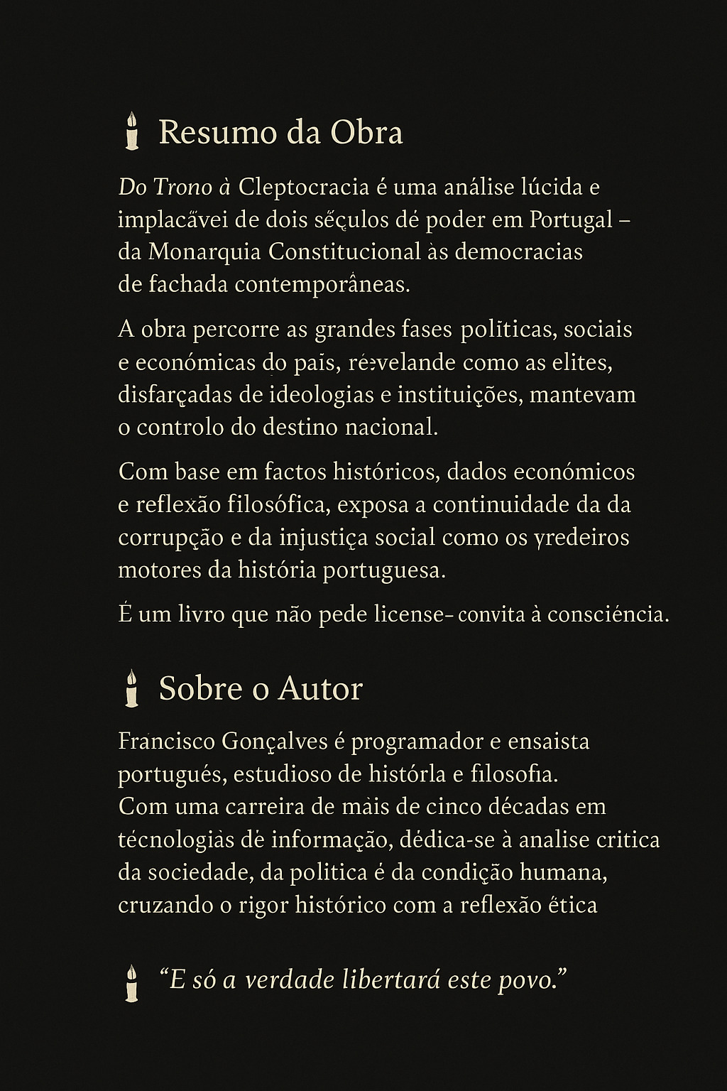Contracapa do livro