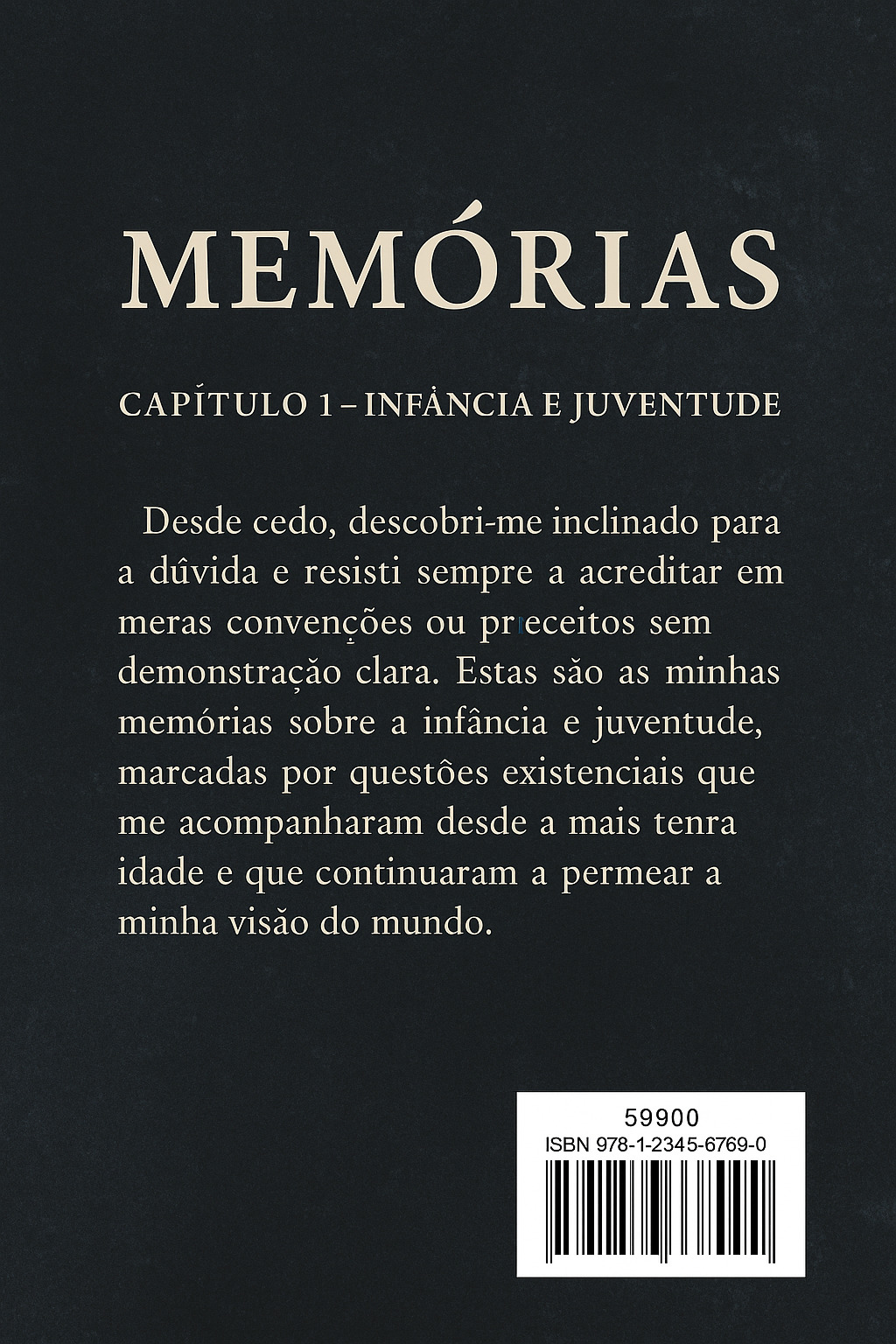Contracapa do livro Memórias de um Homem que Duvidou